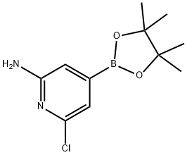 2-Amino-6-chloropyridine-4-boronic acid, pinacol ester Structure