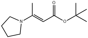 (E)-3-pyrrolidin-1-yl-but-2-enoic acid tert-butyl ester Structure