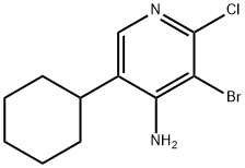 4-Amino-2-chloro-3-bromo-5-(cyclohexyl)pyridine Structure
