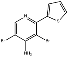 4-Amino-3,5-dibromo-2-(2-thienyl)pyridine Structure
