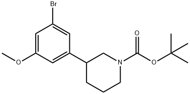 3-(N-Boc-Piperidin-3-yl)-5-methoxy-1-bromobenzene Structure