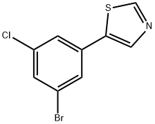 3-Chloro-5-(thiazol-5-yl)bromobenzene 구조식 이미지