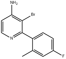 4-Amino-3-bromo-2-(2-methyl-4-fluorophenyl)pyridine Structure