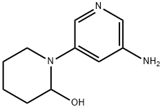 1-(3-AMINOPYRIDIN-5-YL)PIPERIDIN-2-OL 구조식 이미지