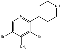 4-Amino-3,5-dibromo-2-(piperidin-4-yl)pyridine 구조식 이미지