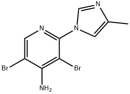 4-Amino-3,5-dibromo-2-(4-methylimidazol-1-yl)pyridine Structure