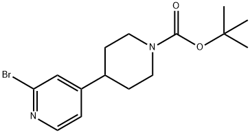 2-Bromo-4-(N-Boc-piperidin-4-yl)pyridine 구조식 이미지