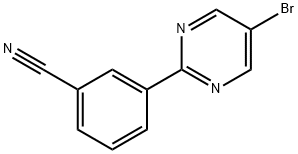 5-Bromo-2-(3-cyanophenyl)pyrimidine 구조식 이미지