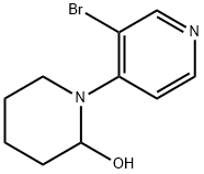 3-BROMO-4-(2-HYDROXYPIPERIDIN-1-YL)PYRIDINE Structure