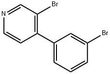 3-Bromo-4-(3-bromophenyl)pyridine 구조식 이미지