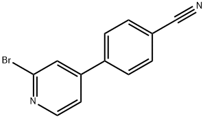 2-Bromo-4-(4-cyanophenyl)pyridine 구조식 이미지