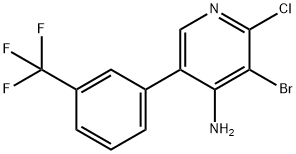 4-Amino-2-chloro-3-bromo-5-(3-trifluoromethylphenyl)pyridine Structure