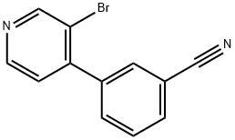 3-Bromo-4-(3-cyanophenyl)pyridine Structure