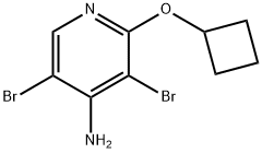 4-Amino-3,5-dibromo-2-(cyclobutoxy)pyridine Structure