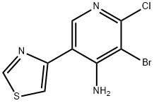 4-Amino-2-chloro-3-bromo-5-(thiazol-4-yl)pyridine Structure