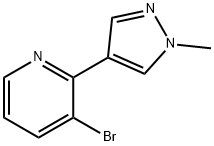 3-Bromo-2-(1-methyl-1H-pyrazol-4-yl)pyridine 구조식 이미지