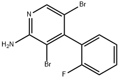 2-Amino-3,5-dibromo-4-(2-fluorophenyl)pyridine Structure