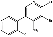 4-Amino-2-chloro-3-bromo-5-(2-chlorophenyl)pyridine Structure