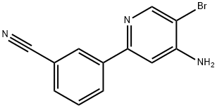 4-Amino-3-bromo-6-(3-cyanophenyl)pyridine Structure