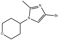 4-BROMO-2-METHYL-1-(OXAN-4-YL)-1H-IMIDAZOLE 구조식 이미지