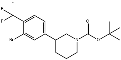 TERT-BUTYL 3-(3-BROMO-4-TRIFLUOROMETHYLPHENYL)PIPERIDINE-1-CARBOXYLATE 구조식 이미지