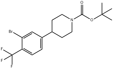 5-(N-Boc-Piperidin-4-yl)-2-trifluoromethyl-1-bromobenzene Structure