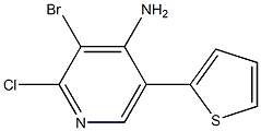 4-Amino-2-chloro-3-bromo-5-(2-thienyl)pyridine Structure