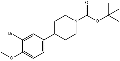 5-(N-Boc-Piperidin-4-yl)-2-methoxy-1-bromobenzene Structure