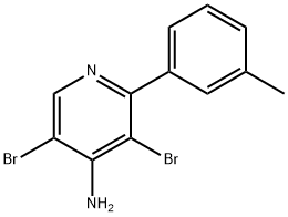 4-Amino-3,5-dibromo-2-(3-tolyl)pyridine Structure