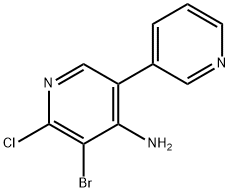 4-Amino-2-chloro-3-bromo-5,3'-bipyridine Structure