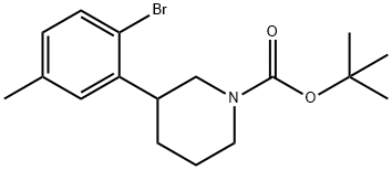 2-(N-Boc-Piperidin-3-yl)-4-(methyl)bromobenzene Structure