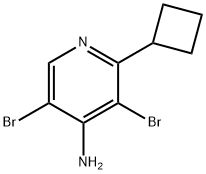 4-Amino-3,5-dibromo-2-(cyclobutyl)pyridine Structure