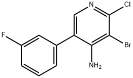 4-Amino-2-chloro-3-bromo-5-(3-fluorophenyl)pyridine Structure
