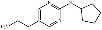 2-[2-(cyclopentylsulfanyl)pyrimidin-5-yl]ethan-1-amine Structure