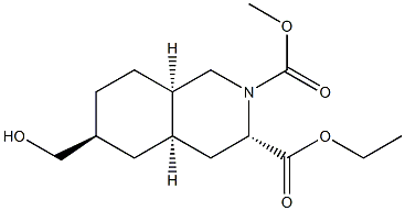 Ethyl (3S,4aR,6S,8aR)-6-(hydroxymethyl)-2-(methoxycarbonyl)-1,2,3,4,4a,5,6,7,8,8a-decahydroisoquinoline-3-carboxylate Structure