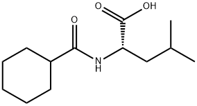 (Cyclohexanecarbonyl)-L-leucine 구조식 이미지