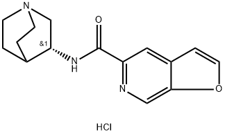 N-(3R)-1-Azabicyclo[2.2.2]oct-3-yl-furo[2,3-c]pyridine-5-carboxamide hydrochloride 구조식 이미지