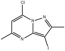 7-Chloro-3-iodo-2,5-dimethyl-pyrazolo[1,5-a]pyrimidine 구조식 이미지