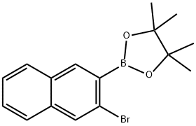 2-(3-bromonaphthalen-2-yl)-4,4,5,5-tetramethyl-1,3,2-dioxaborolane Structure