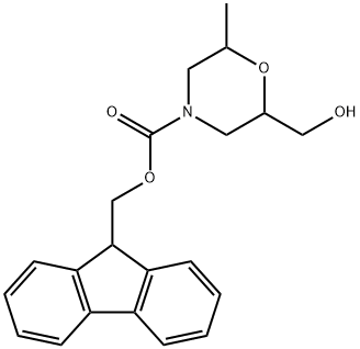 (9H-fluoren-9-yl)methyl 2-(hydroxymethyl)-6-methylmorpholine-4-carboxylate Structure