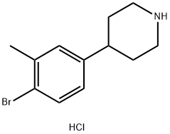 4-(4-bromo-3-methylphenyl)piperidine hydrochloride Structure