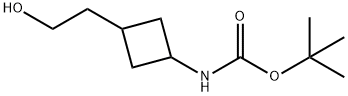 tert-butyl N-[3-(2-hydroxyethyl)cyclobutyl]carbamate Structure