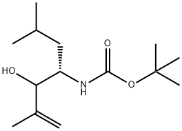 N-[(1S)-2-Hydroxy-3-methyl-1-(2-methylpropyl)-3-buten-1-yl]-carbamic Acid 1,1-Dimethylethyl Ester Structure