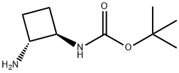 tert-butyl N-[(1R,2R)-2-aminocyclobutyl]carbamate 구조식 이미지