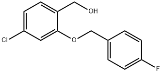 [4-Chloro-2-[(4-fluorophenyl)methoxy]phenyl]methanol Structure