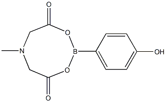 2-(4-Hydroxyphenyl)-6-methyl-1,3,6,2-dioxazaborocane-4,8-dione Structure