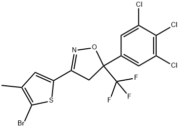 Isoxazole, 3-(5-bromo-4-methyl-2-thienyl)-4,5-dihydro-5-(3,4,5-trichlorophenyl)-5-(trifluoromethyl)- Structure