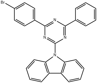 9-[4-(4-bromophenyl)-6-phenyl-1,3,5-triazin-2-yl]-9H-Carbazole 구조식 이미지