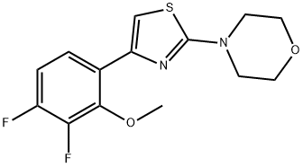 Morpholine, 4-[4-(3,4-difluoro-2-methoxyphenyl)-2-thiazolyl]- Structure