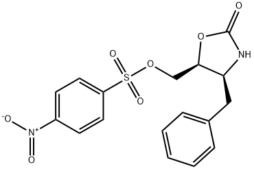 [(4S,5S)-4-benzyl-2-oxo-5-oxazolidinyl]methyl 4-nitrobenzenesulfonate Structure